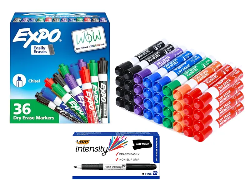 Low-odor dry-erase markers